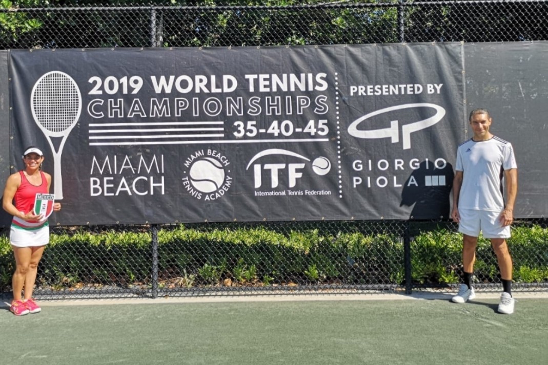 Erika and Sergio at the 2019 World Tennis Championship